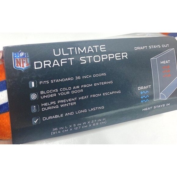 NFL Denver Broncos Door Draft Stopper for Doors and Windows Brand New - Picture 7 of 9